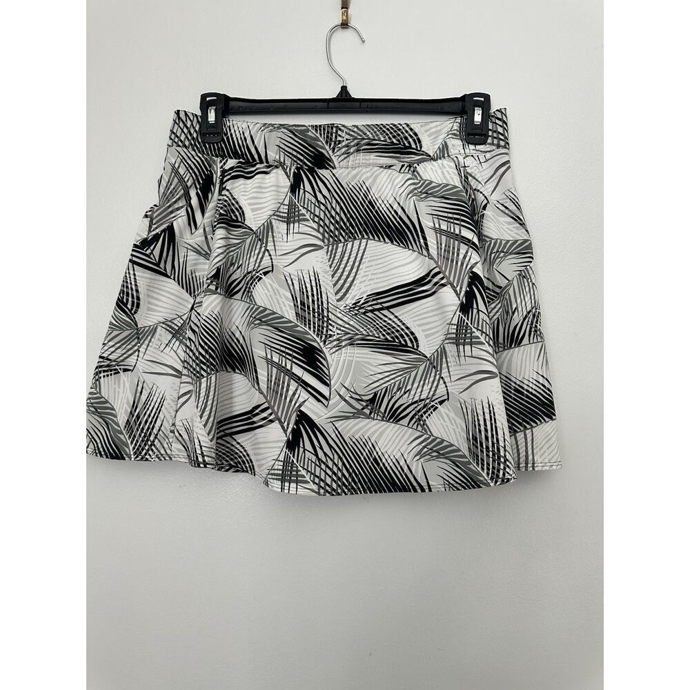 T By Talbots Skort Women's Large White Gray Performance Active Tennis
